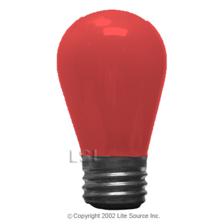 11W/130V S14 Bulb - Red [11S14/R]