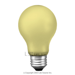 60W/120V Medium Base Bulb - Yellow Bug [60A/Y]