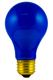 60W/120V A19 Medium Base Bulb - Blue [60A19/B]