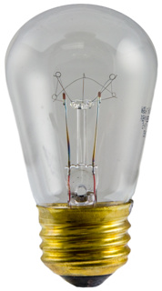 15W/130V Medium Base- Darkroom Bulb [15S14/CL]
