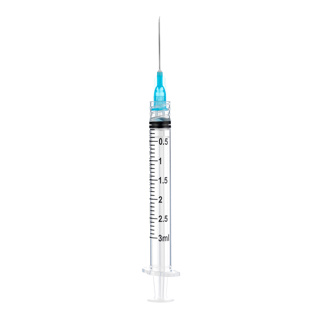 SOL-M Luer Lock 3 mL Syringe with 23G 1" Hypodermic Needle [1832310]