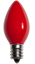 7W/120V Candelabra Base Bulb - Red [7C7/R]
